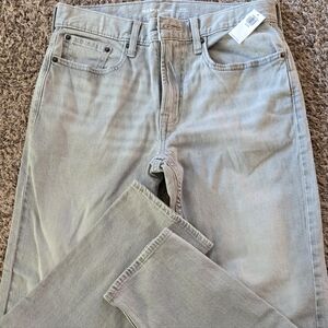 Old Navy Men's Light Gray Straight Jeans